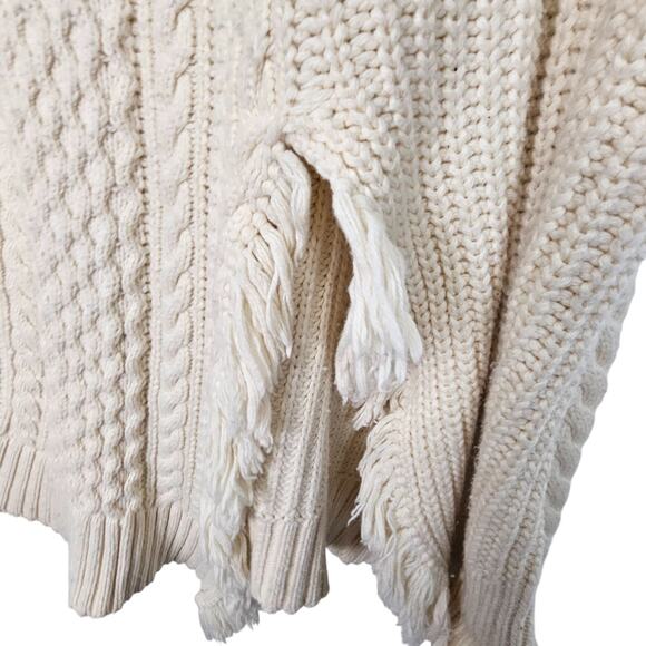 J. Crew Womens Fisherman Sweater Cable Knit Coastal Natural S Preppy Old Money - Picture 5 of 9